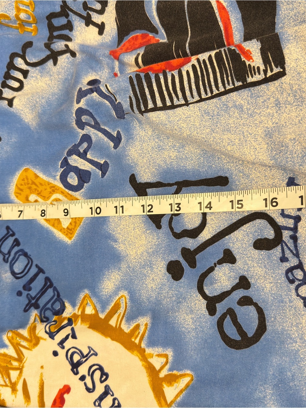 Rare Chico's Design Multicolor Long Sleeve Graffiti Graphic Tee Sz 3 or XL 16 - Picture 8 of 8